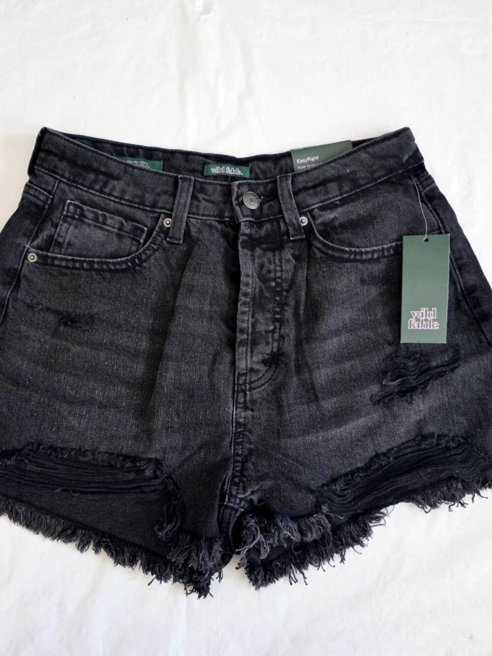 NWT Wild Fable High-Rise Black Denim Shorts, Size 6